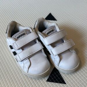 Adidas White and Black Velcro Sneakers Toddler US 6